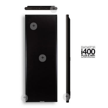 i400 negro. Emisor térmico Newatt de bajo consumo 400 - 800 w