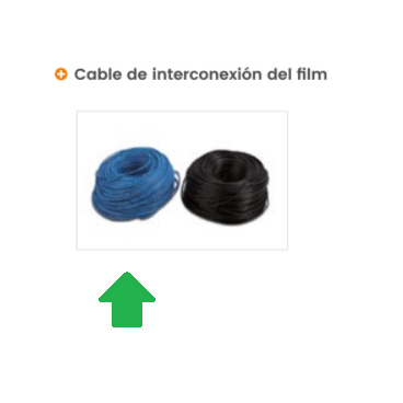 Azul - cable de doble aislamiento Film radiante