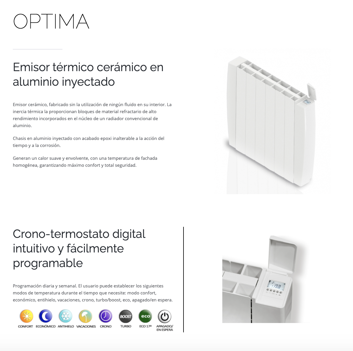 Emisor Termico Optima 750 Ceramico