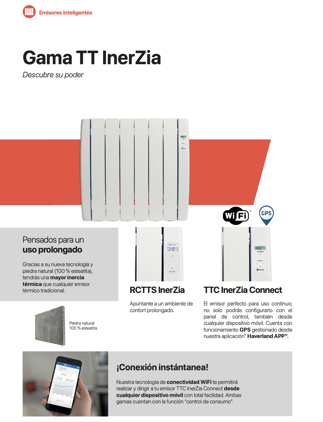 EMISOR TÉRMICO CERÁMICO CON WIFI 600W TT4C INERZIA HAVERLAND