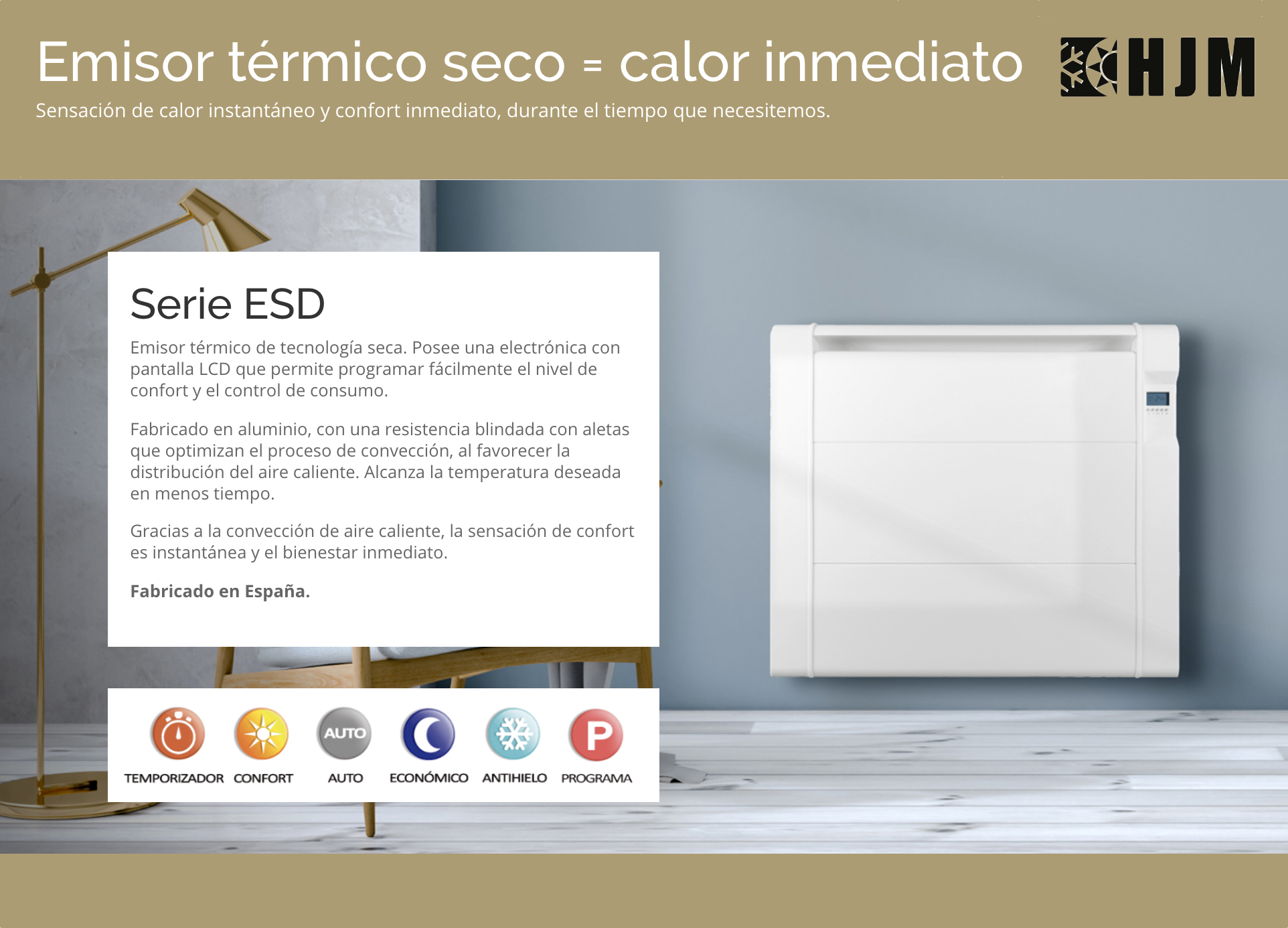 Comprar Emisor térmico cerámico ELVA1500. HJM Online - Bricovel